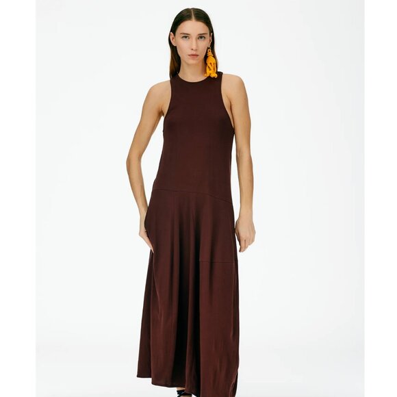Tibi T-Shirt Sleeveless Dress Brown - Picture 5 of 5